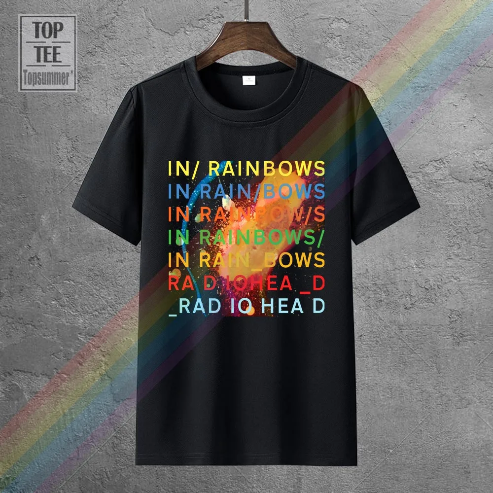 Top Trends: Radiohead In Rainbows Rock Radiohead Black Tee Size S-3Xl Men&#039;S Cotton T-Shirt Fashion Men T Shirt Normal Shoppable Styles