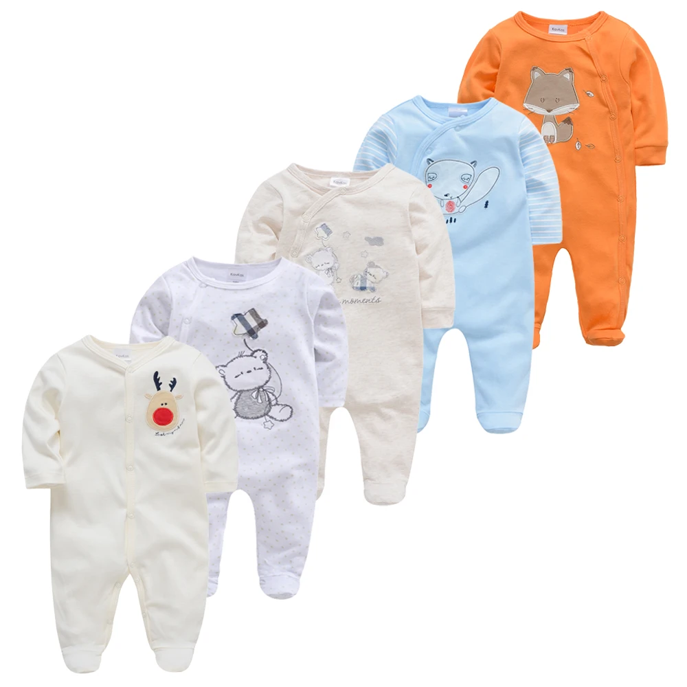 Top Trends: 1 3 5pcs Boy Pijamas Bebe Fille Cotton Breathable Ropa Bebe De Newborn Sleepers Baby Pjiamas Cute Cartoon Infant Baby Clothes Shoppable Styles