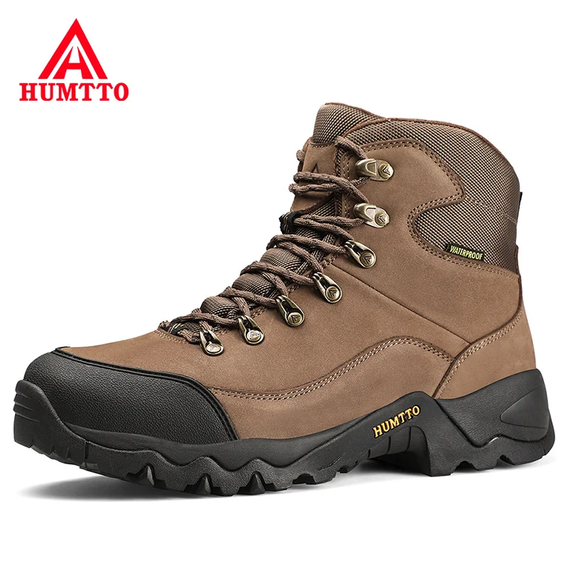 Top Trends: HUMTTO Waterproof Hiking Shoes Outdoor Mens Camping Trekking Boots For Men Leather Mountain Climbing Tactical Safety Sneakers Shoppable Styles