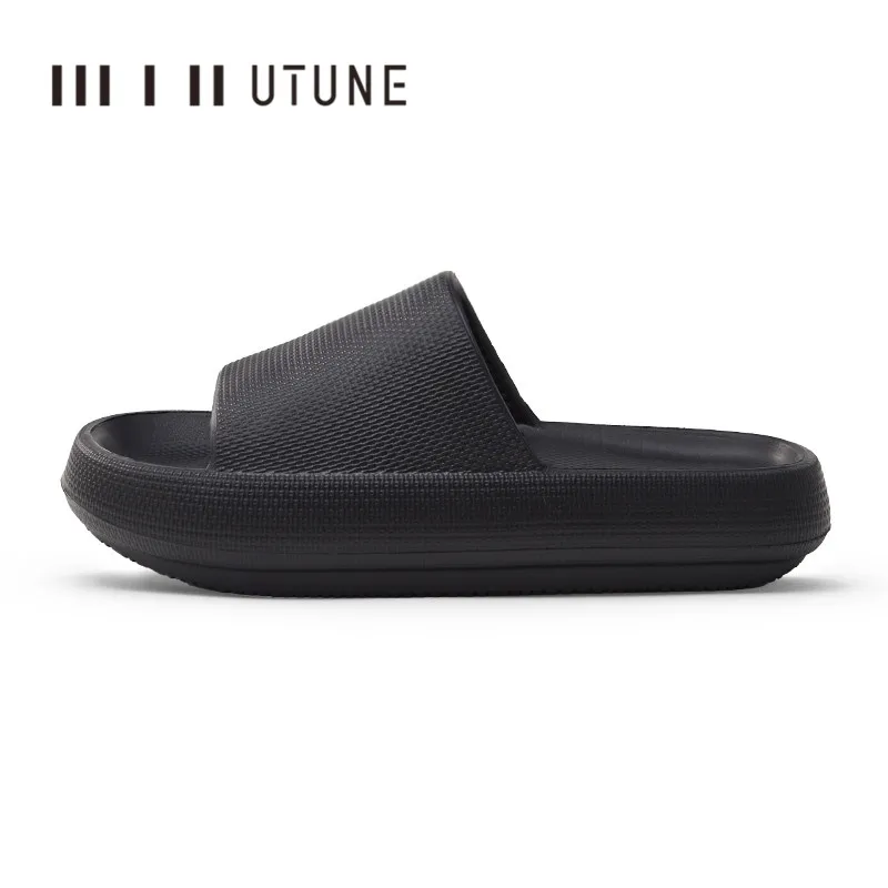 Top Trends: UTUNE Large Size Sippers Men Platform Shoes EVA Soft Indoor Slides For Men Anti-slip Summer Sandals Women Bathroom Shoes Shower Shoppable Styles