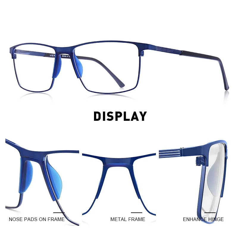 Top Trends: MERRYS DESIGN Men Reading Glasses Titanium Alloy Frame Anti Blue Light Blocking CR-39 Resin Aspheric Glasses Lenses S2170FLH Shoppable Styles - Image 2