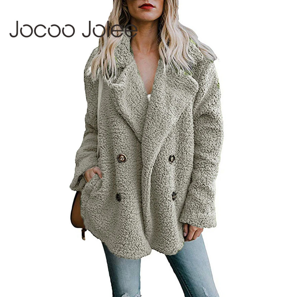 Top Trends: Jocoo Jolee Female Warm Faux Fur Coat Women Autumn Winter Teddy Coat Casual Oversized Soft Fluffy Fleece Jackets Overcoat Shoppable Styles