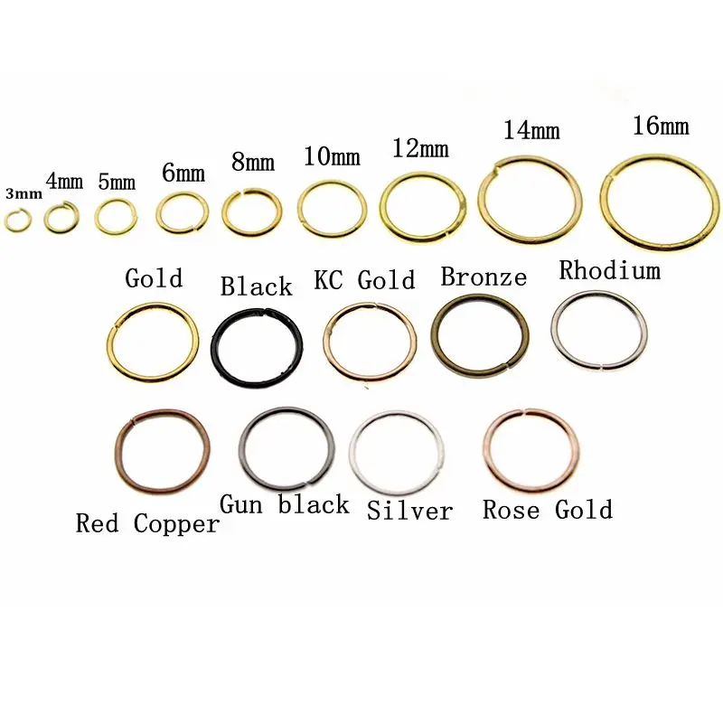 Top Trends: 3 4 5 6 8 10 12 14 16 Mm Silver Gold Jump Rings Single Loops Open Jump Rings &amp; Split Rings Connectors For DIY Jewelry Finding Shoppable Styles