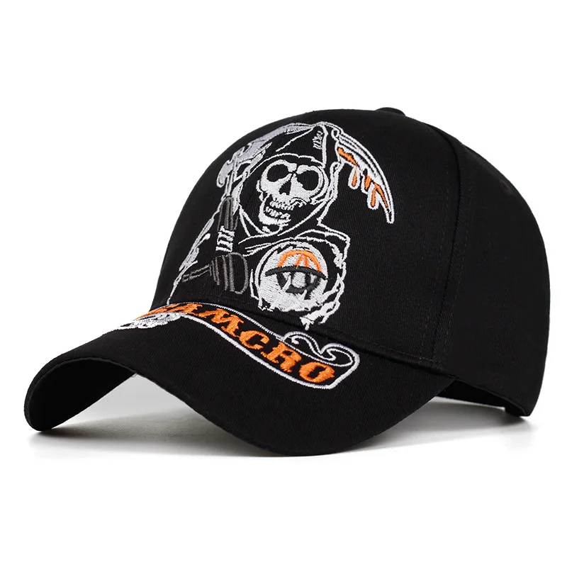 Top Trends: SAMCRO Baseball Cap SOA Sons Of Anarchy Skull Embroidery Casual Snapback Hat Fashion High Quality Racing Motorcycle Sport Hats Shoppable Styles