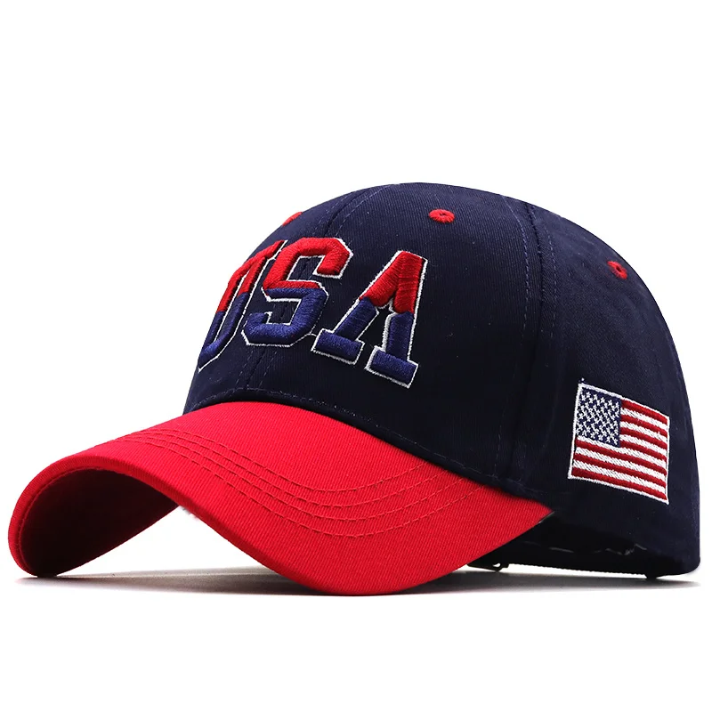 Top Trends: New Brand USA Flag Baseball Cap For Men Women Cotton Snapback Hat Unisex America Embroidery Hip Hop Caps Gorras Pet Shoppable Styles