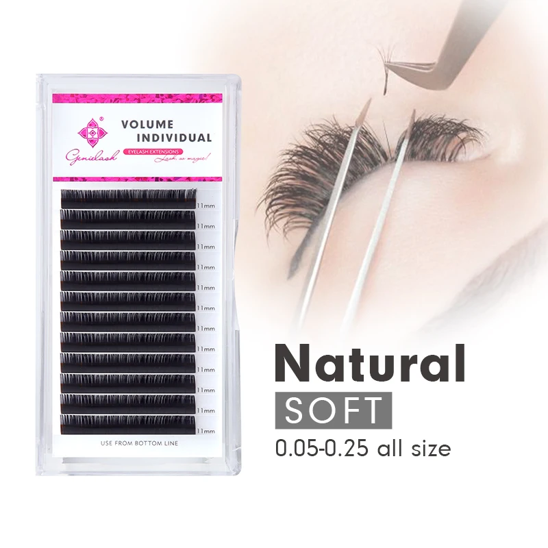 Top Trends: Genielash Individual Mink Eyelashes 0.05-0.07 BCD+ MLD Curl Russian Volume Eyelash Extensions Supplies Mega Volume Lashes Shoppable Styles