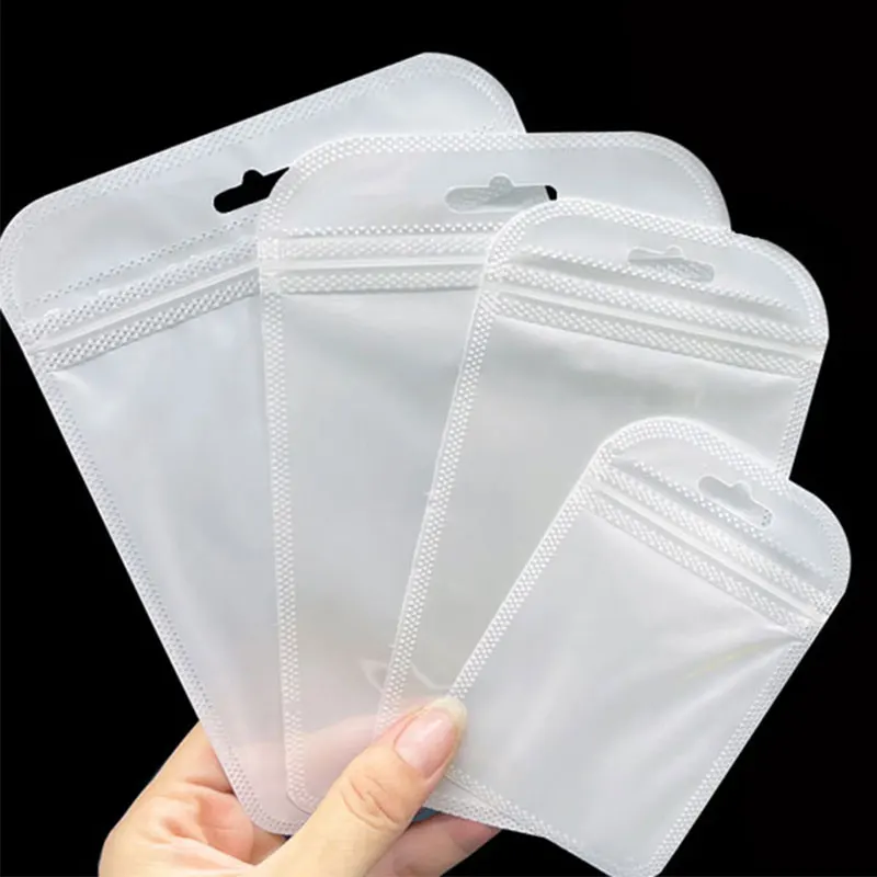 Top Trends: 50pcs Thicken Self Sealing OPP Bags Transparent Plastic Storage Pouch With Hang Hole For Jewelry Retail Display Packaging Shoppable Styles