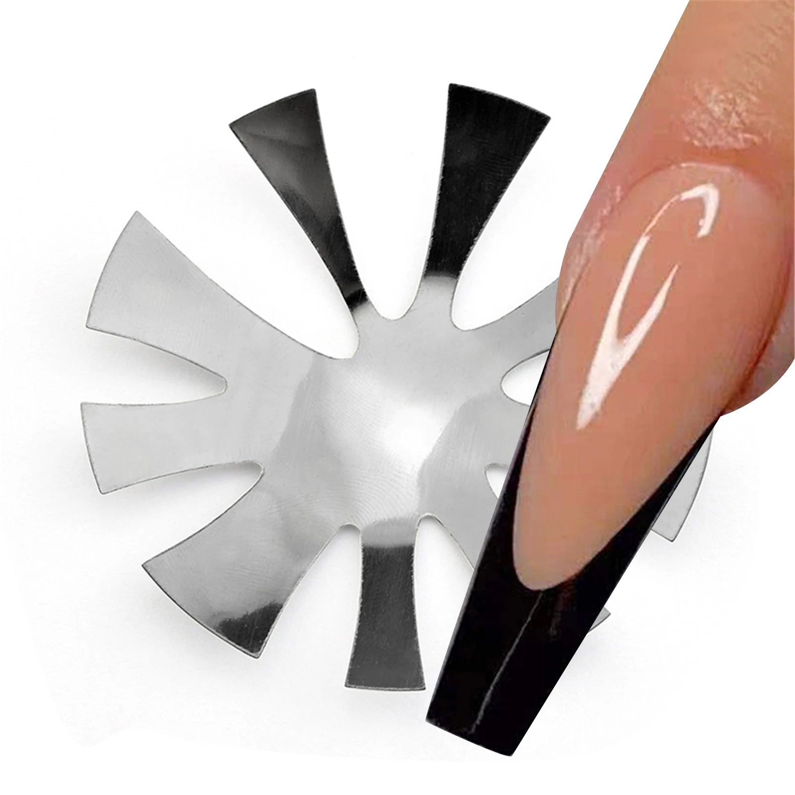 Top Trends: Pro 9 Sizes Easy French Smile Cut V Line Almond Shape Tips Manicure Edge Trimmer Nail Cutter Acrylic Pink White French Nails Hot Shoppable Styles