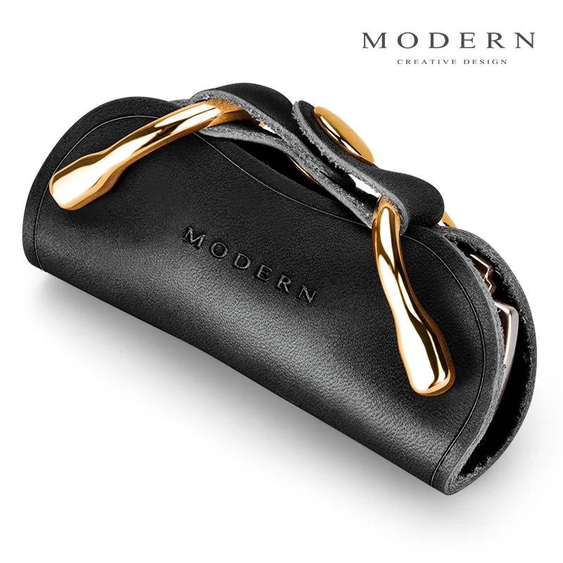 Top Trends: Modern - Brand New Genuine Leather Smart Key Organizer DIY Keychain EDC Pocket Car Wallet Shoppable Styles