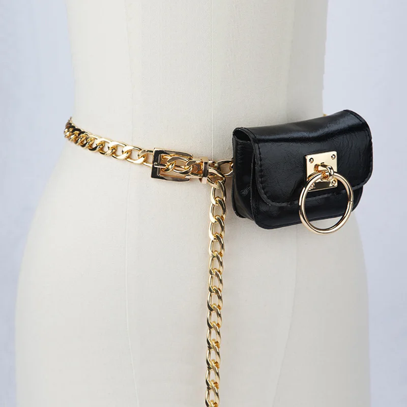 Top Trends: Punk Metal Chain Belt Bag For Women Luxury Designer Brand Waist Chain Jeans Dress Female Fashion Decoration Waistband Shoppable Styles