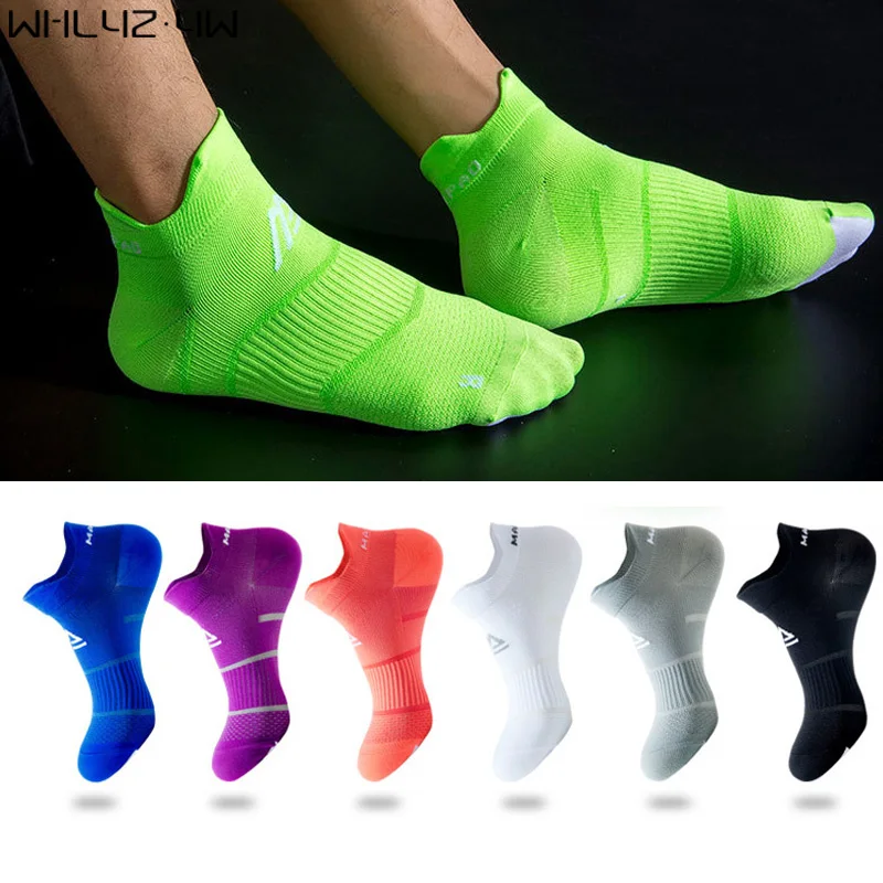 Top Trends: Nylon Sport Ankle Socks Women Men Outdoor Basketball Bike Running Football Breathable Bright Color No Show Travel Socks 2 Size Shoppable Styles