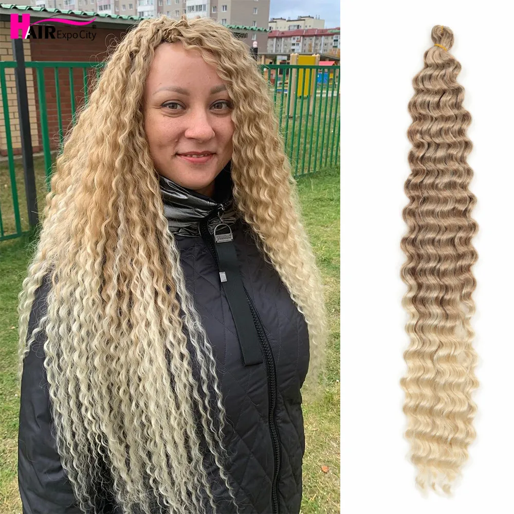 Top Trends: 22-28 Inch Freetress Deep Twist Crochet Hair Natural Synthetic Braids Hair Ombre Crochet Braiding Hair Extensions Hair Expo City Shoppable Styles