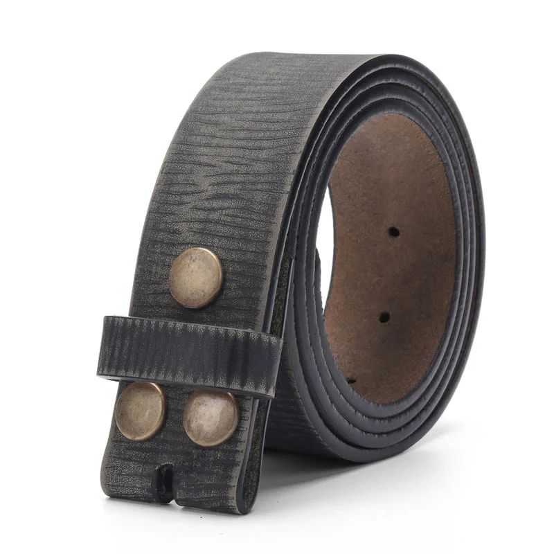 Top Trends: Vintage Belt Without Buckle For Men 100% Genuine Leather Belt For Jeans 3.8 CM Width Cowskin Strap With One Layer Leather Shoppable Styles