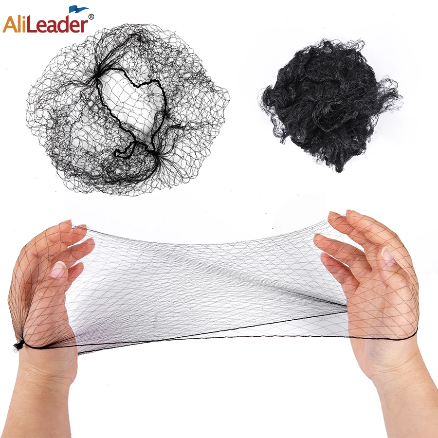 Top Trends: Alileader Bulk Nylon Hair Net Black Elastic Nylon Hairnets For Packing Wig Hair Nets 14&quot;20&quot;24Inch Invisible Mesh Bun Hair Net Shoppable Styles