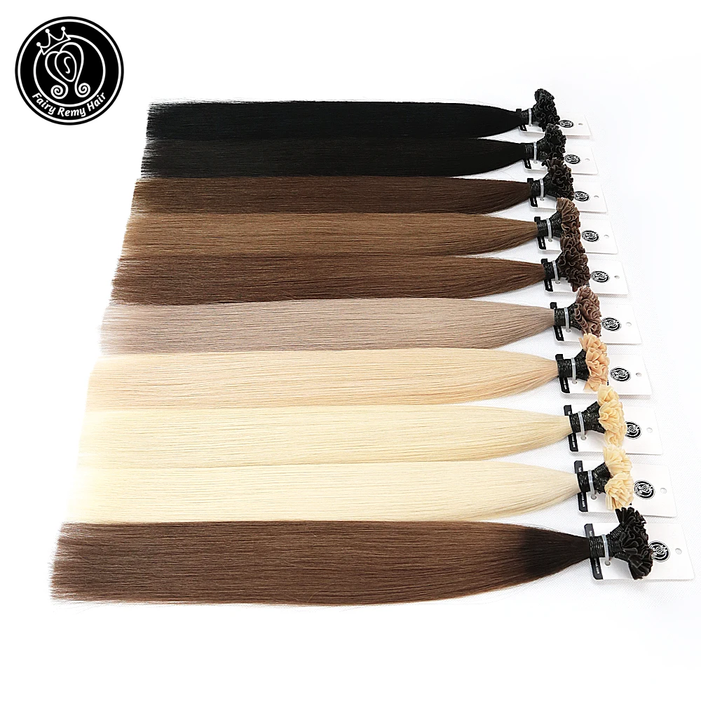 Top Trends: Fusion Keratin Bond Human Hair Extensions Capsule U Nail Tip Real Remy Pre Bonded Hair Platinum Blonde 16" 18" 20" 22" 0.8g / Pc Shoppable Styles