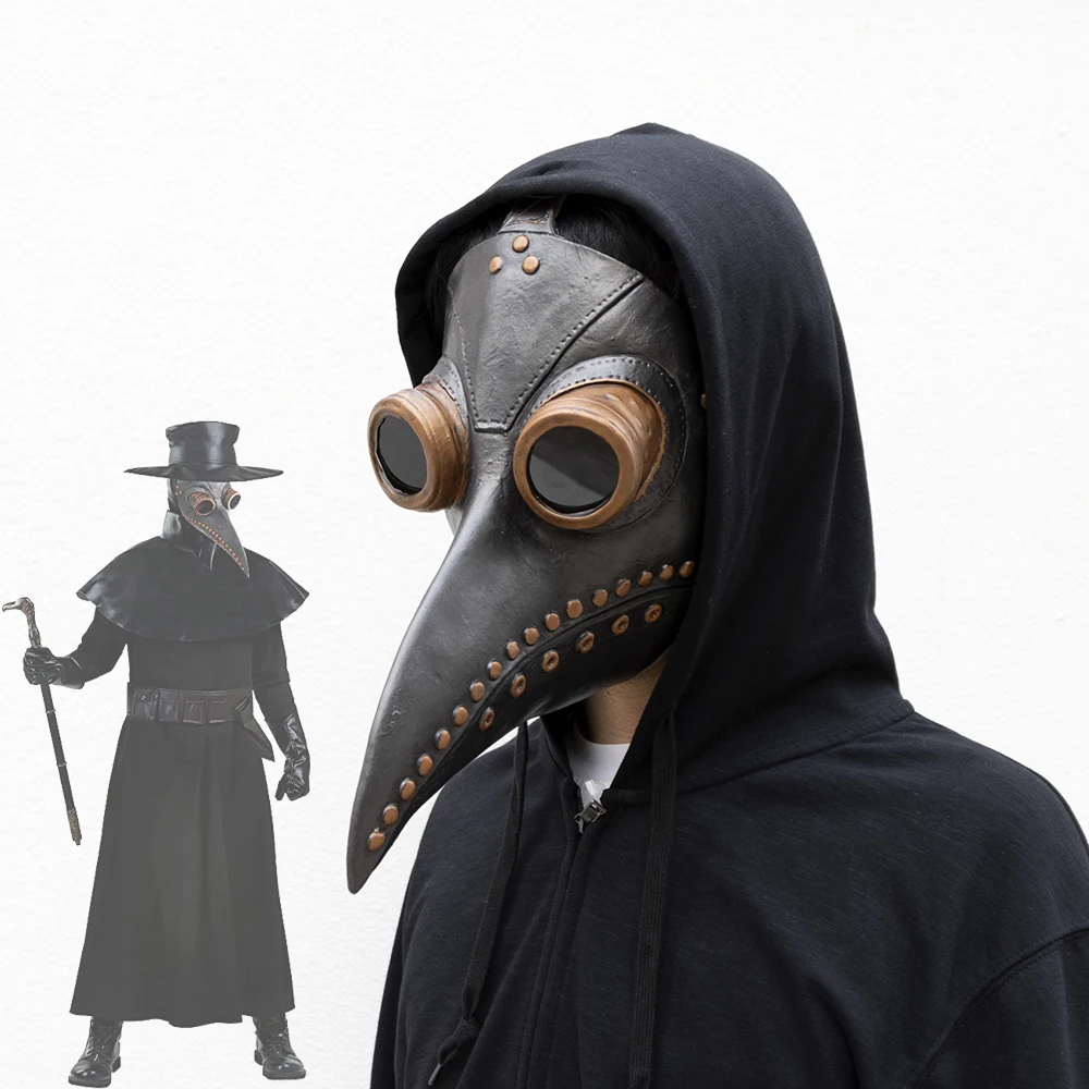 Top Trends: Plague Doctor Mask Cosplay Anime Latex Face Masks Long Nose Bird Beak Steampunk Halloween Masque Costume Props Shoppable Styles