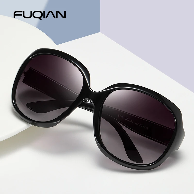 Top Trends: Brand Design Elegant Oversized Polarized Sunglasses Women Fashion Big Round Sun Glasses Ladies Vintage Outdoor Anti Glare Shades Shoppable Styles