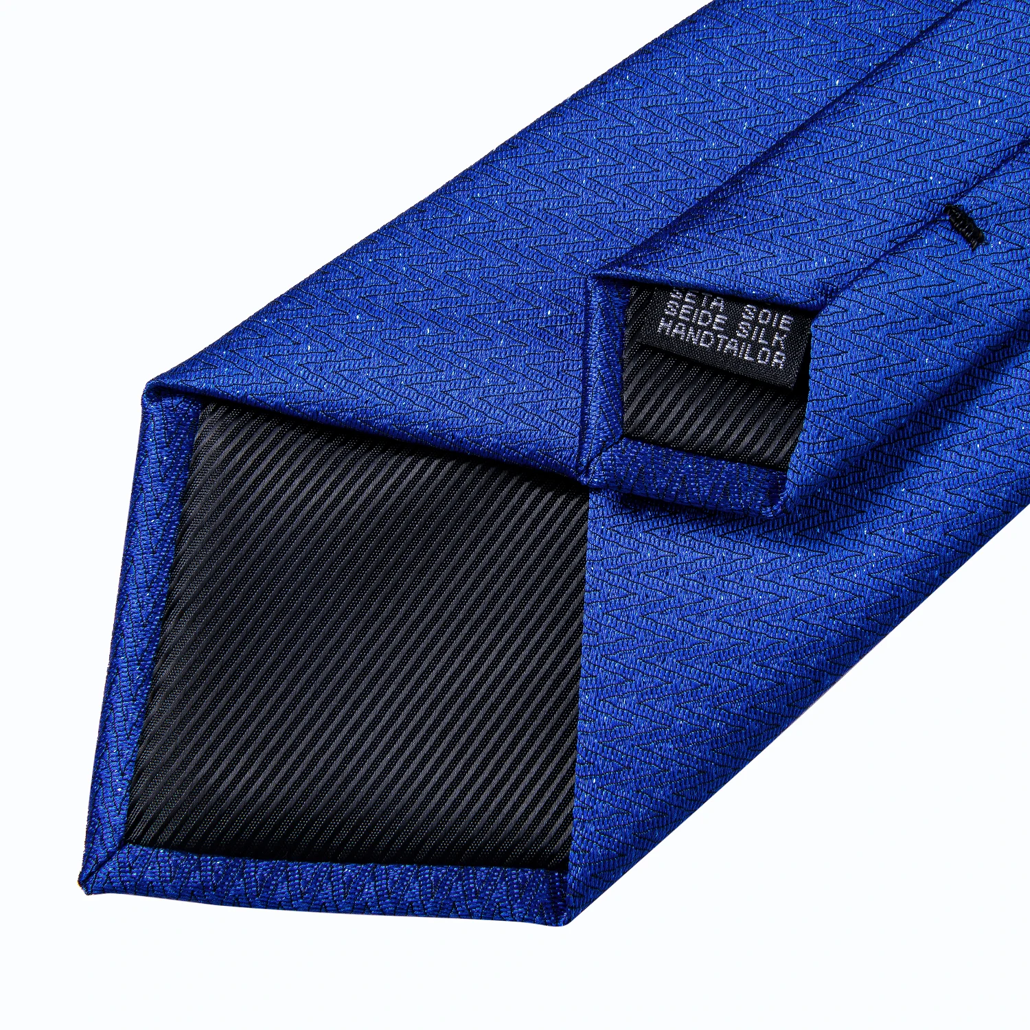 Top Trends: Royal Blue Solid Men's Silk Ties Brooch Handkerchief Set Formal Business Wedding Necktie Men Neckwear Accessories DiBanGu Shoppable Styles - Image 3