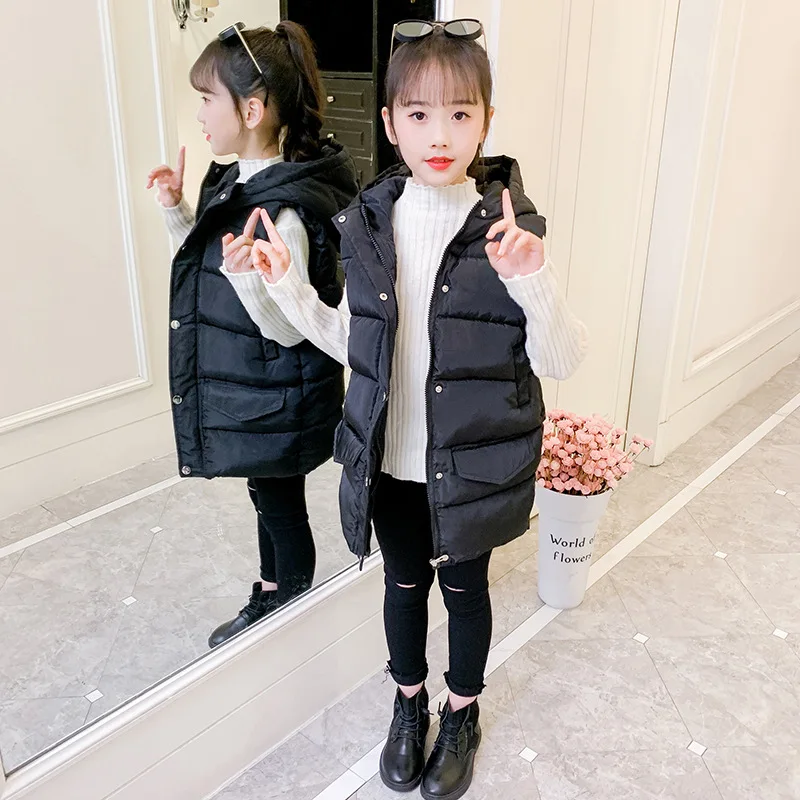 Top Trends: Child Waistcoat Children Outerwear Winter Coat Vest For Kids Clothes Fashion Warm Cotton Teen Baby Girl Vest Jacket Parent-Child Shoppable Styles