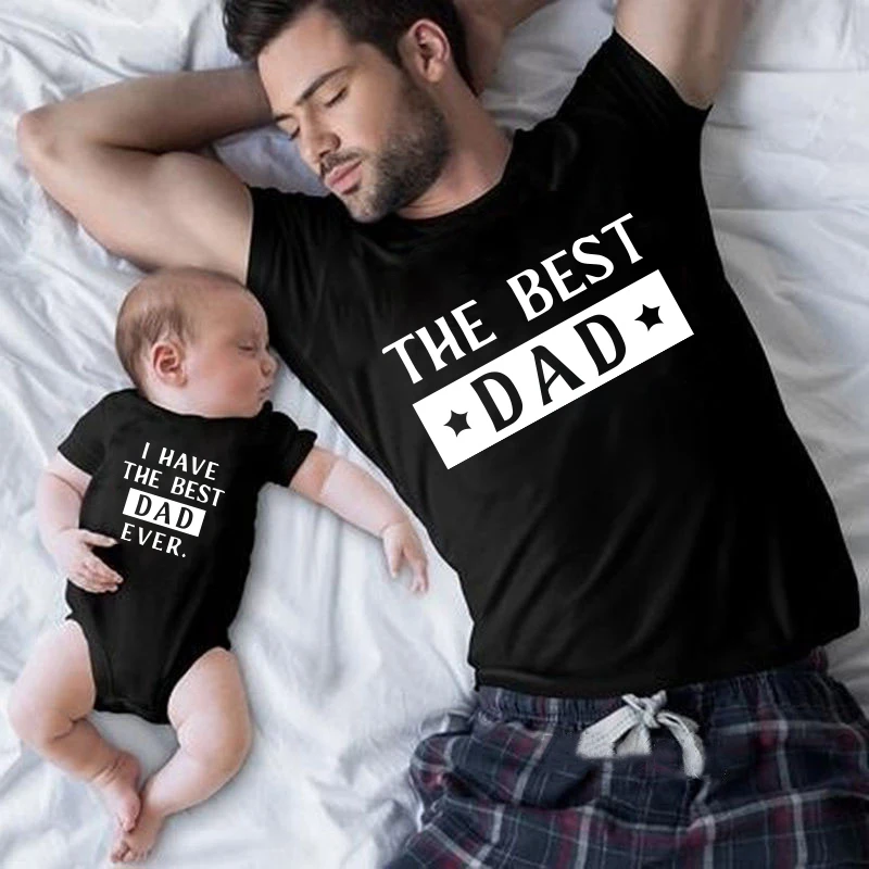 Top Trends: THE BEST DAD&I HAVE THE BEST DAD EVER T Shirt Family Matching Clothes Outfits Family Look Daddy Son Clothes Father's Day Gift Shoppable Styles