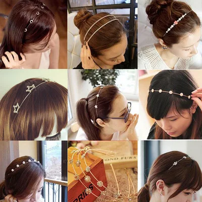 Top Trends: Colorful Rhinestone Flower Leaf Hair Hoop Headband Hairband For Women Girls Bezel Hair Band Hair Accessories Shoppable Styles