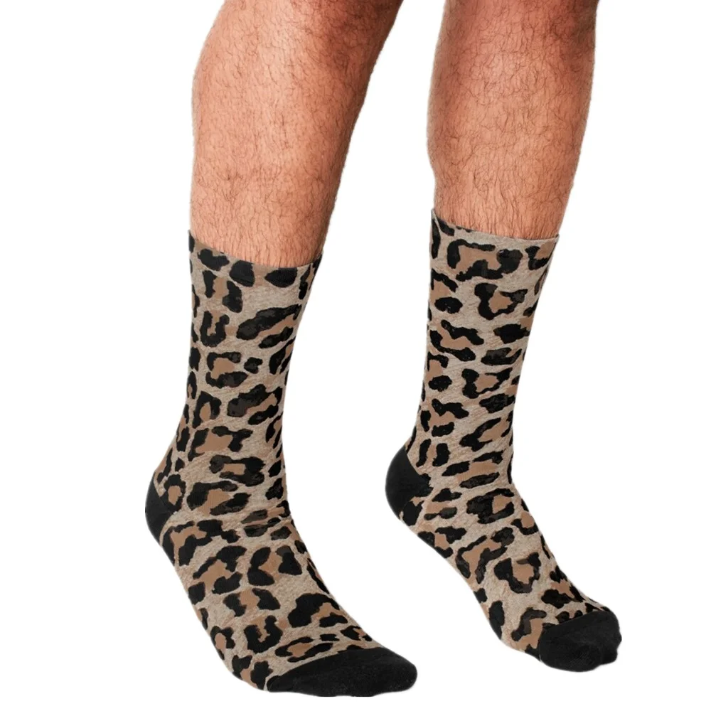 Top Trends: 2021 Men Socks Harajuku Cheetah Leopard Print Socks Printed Trend Happy Hip Hop Novelty Skateboard Crew Casual Crazy Socks Shoppable Styles