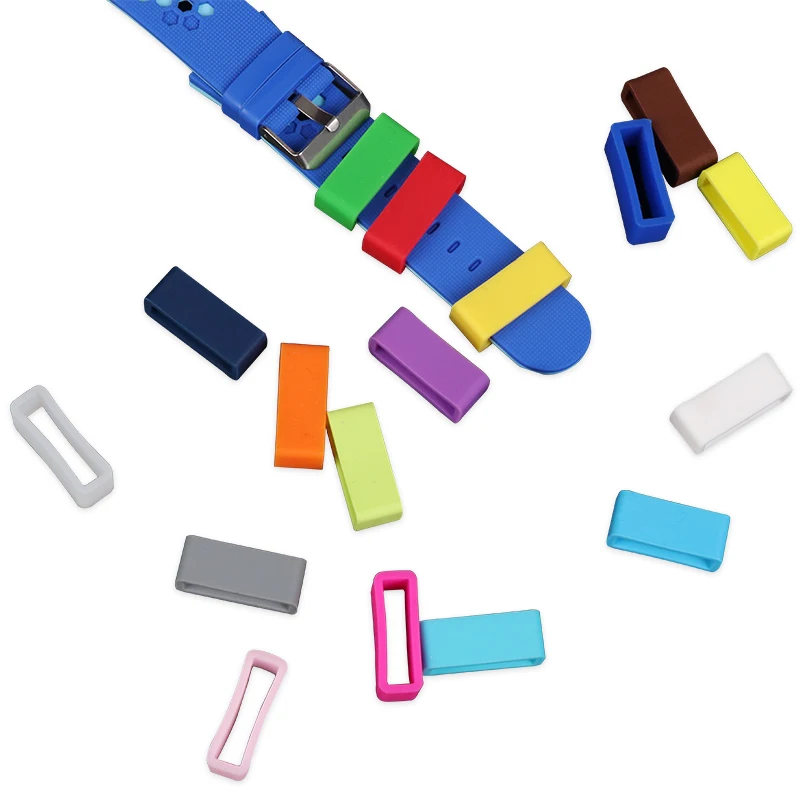 Top Trends: 2PCS Colorful Silicone Watch Strap Loop 12 14 16 18 19 20 21 22 24 26mm Watch Band Rubber Ring Loops Accessories Clasp Holder Shoppable Styles - Image 5