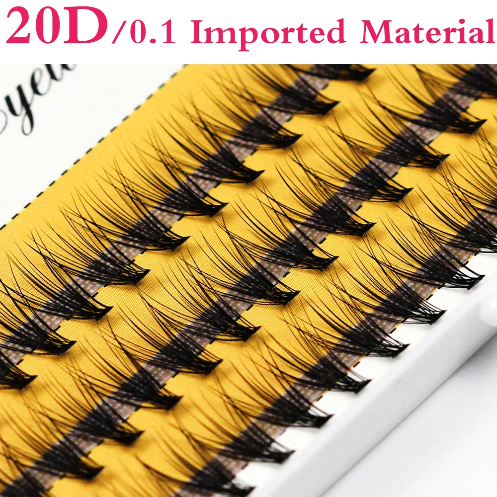 Top Trends: Grafting World 20D Individual Eyelashes Imported Material 0.1 Thickness False Eyelash 8-14mm Premade Volume Fans For Make Up Shoppable Styles