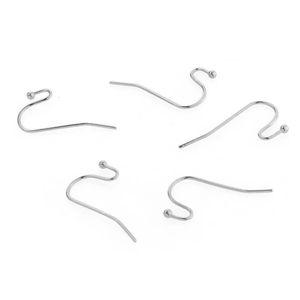 Top Trends: 100pcs / lot(50pairs) Stainless Steel DIY Earring Findings Clasps Hooks Jewelry Making Accessories Earwire Shoppable Styles - Image 6