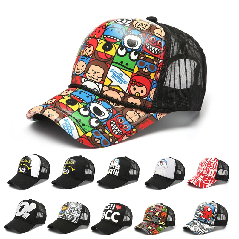 Top Trends: Children Adult Baseball Cap Children Baseball Cap Cartoon Animation Design Hat Shade Spring Autumn Cap Hip Hop Fitted Cap Shoppable Styles