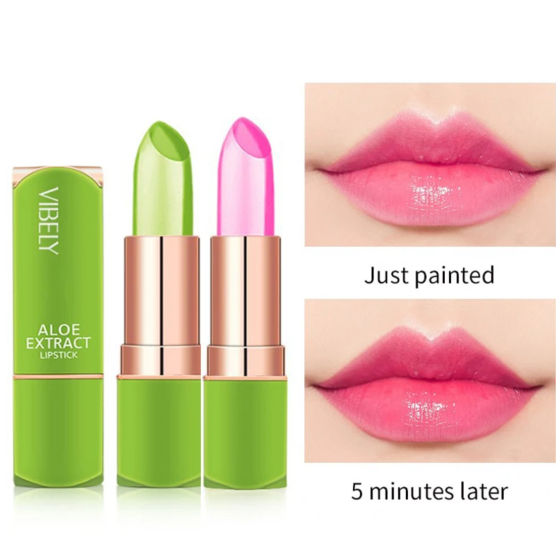 Top Trends: 1PC Aloe Vera Color Changing Jelly Lipstick Is Not Easy To Fade Lipstick Lasting Hydrating Moisturizing Color Lip Balm Cosmetic Shoppable Styles