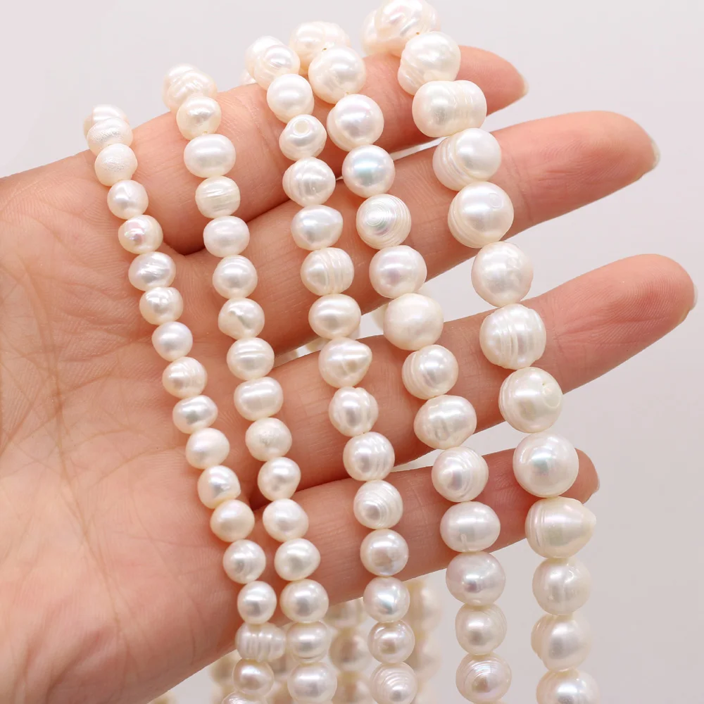 Top Trends: 100% Natural Freshwater Pearl Beads Fine Pearls Punch Loose Beads For DIY Women Elegant Bracelet Necklace Earring Jewelry Making Shoppable Styles