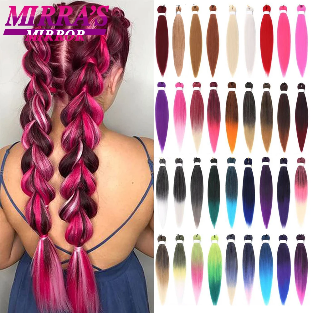 Top Trends: Braiding Hair Pre-stretched 26 Inch Hair Extensions For Afro Crochet Braids Synthetic Fake Hair DIY Pink Peach Red Jumbo Braid Shoppable Styles