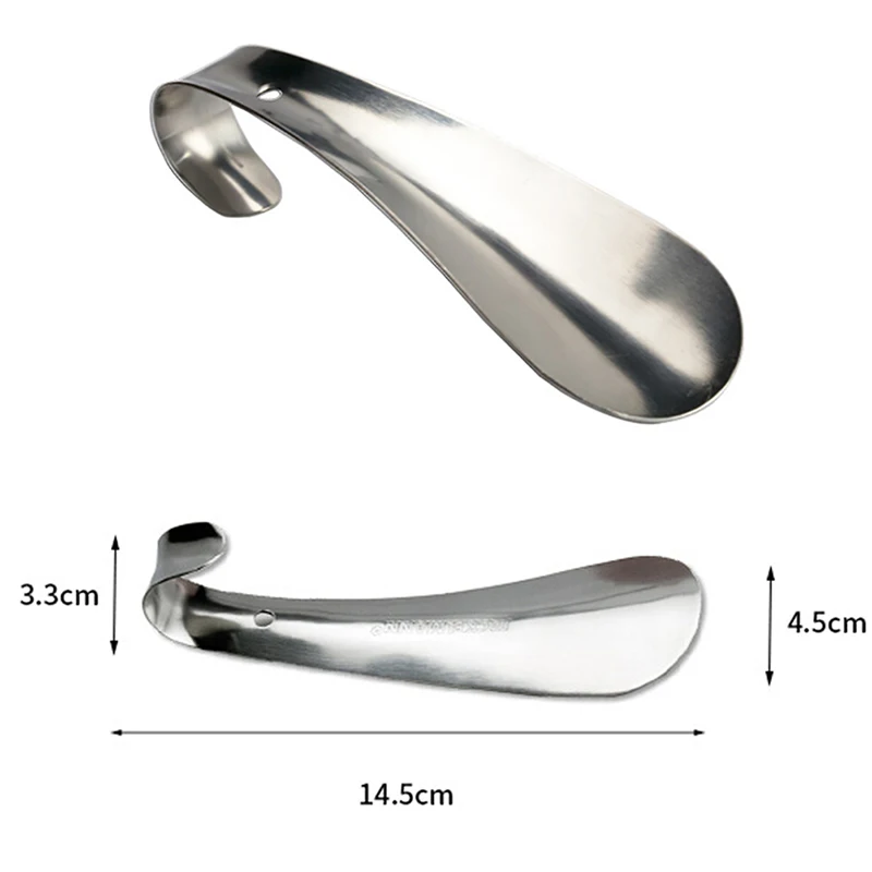 Top Trends: 1pcs Spoon Shoehorn Professional Shoehorn 14.5cm Stainless Steel Metal Shoe Horn Shoes Lifter Tool Shoppable Styles