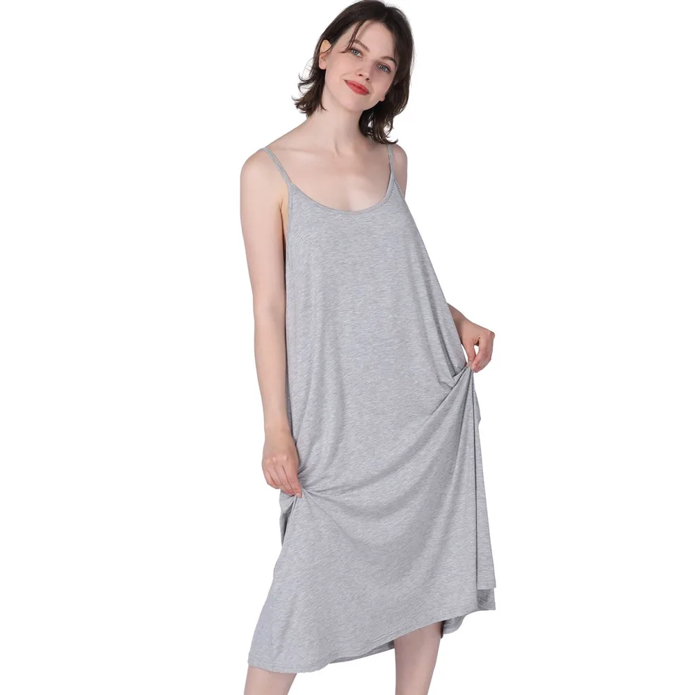 Top Trends: Fdfklak Large Women Nightgowns Summer Sleepwear Night Dresses 2XL-7XL Plus Size Sleeveless Dresses Women Loose Nightdress Shoppable Styles