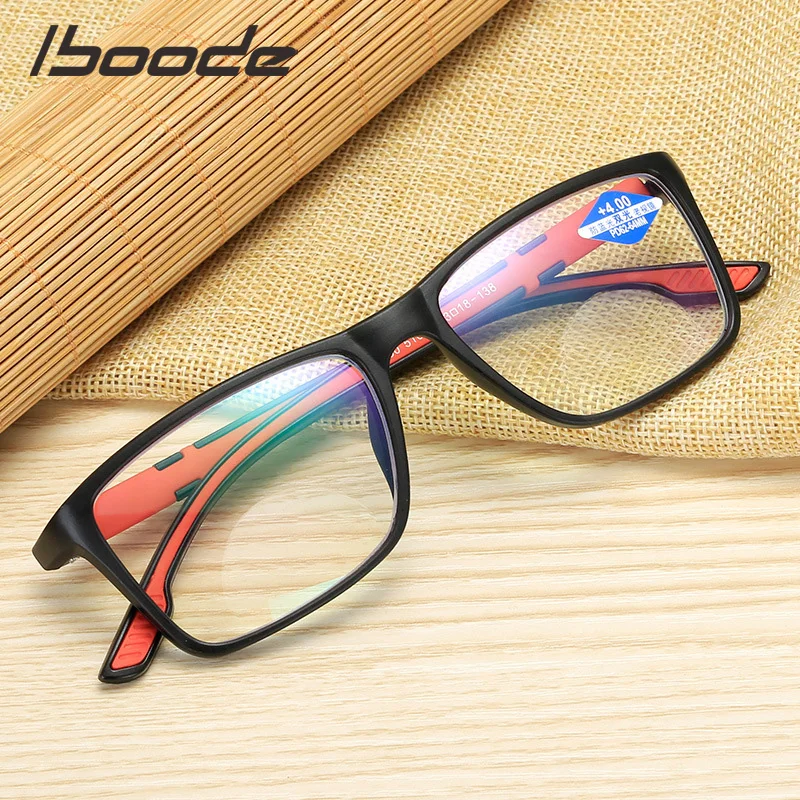 Top Trends: Iboode Anti-blue Reading Glasses Ultra Light Resin Computer Glasses Fashion Flexible Multifocal Light Glasses + 1.0 1.5 2 2.5 4.0 Shoppable Styles