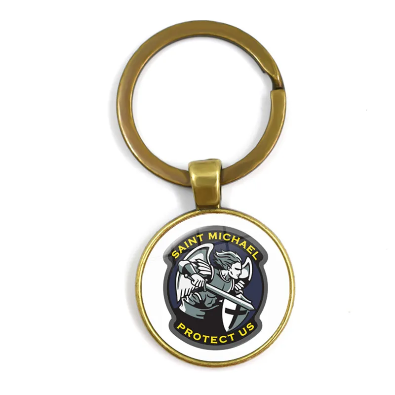 Top Trends: New Men Keychains Archangel St.Michael Protect Me Saint Shield Protection Charm Russian Orhodox Keyrings Jewelry For Holy Gift Shoppable Styles - Image 5