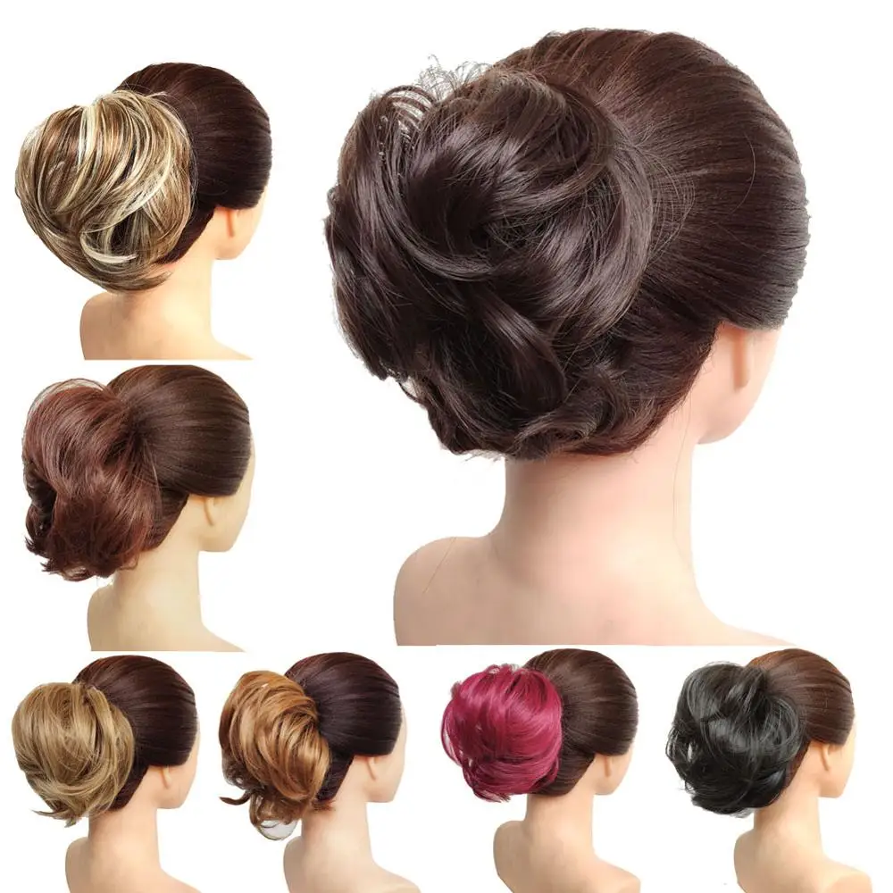 Top Trends: Jeedou Natural Synthetic Hair Chignon Donut Hair Bun Pad Popular High Side Bun Trendiest Updos For Medium Length Hair Shoppable Styles