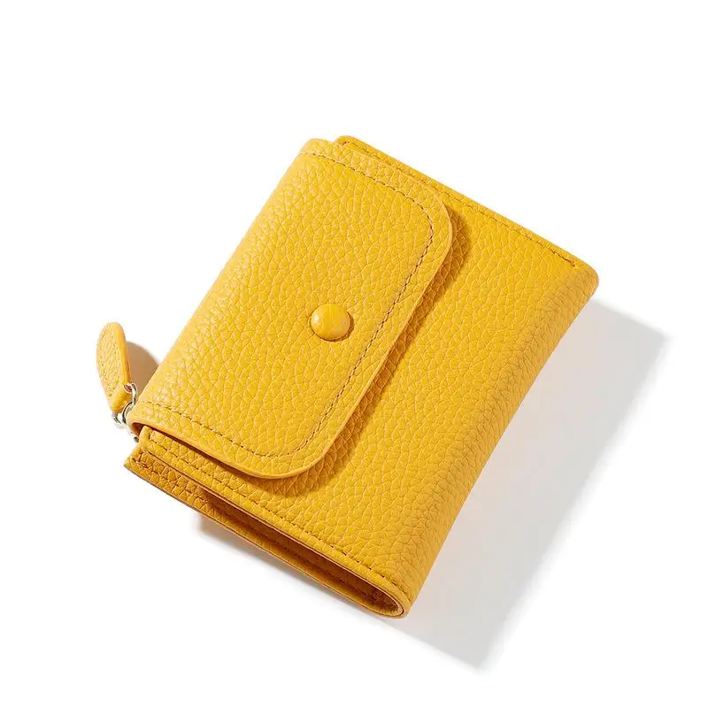 Top Trends: Small Pu Leather Women Wallet Mini Lady Coin Purse Pocket Yellow Female Wallet Girl Money Clip Brand Small Women Wallets Purse Shoppable Styles