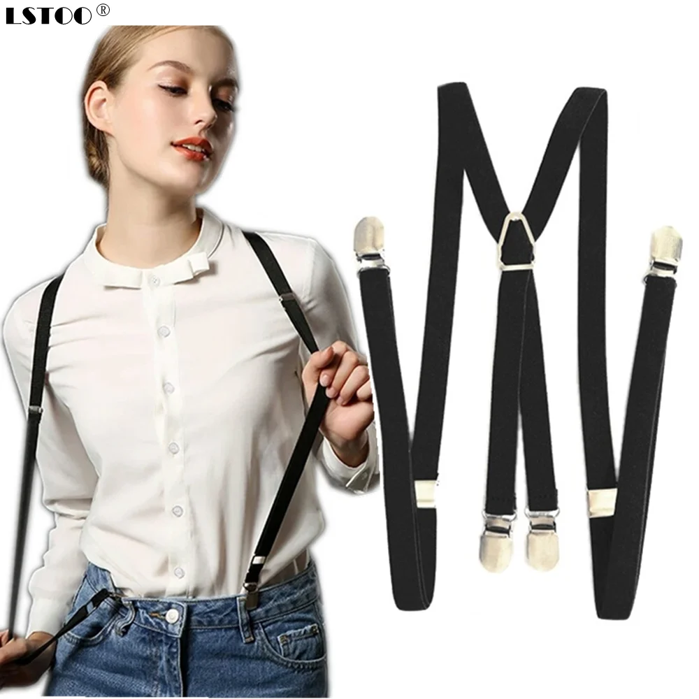 Top Trends: 4 Clips On 1.5CM Wide Men Suspenders Women Elastic Adjustable Adult Braces Suspender Kids Children Boys Girls Accessories Shoppable Styles