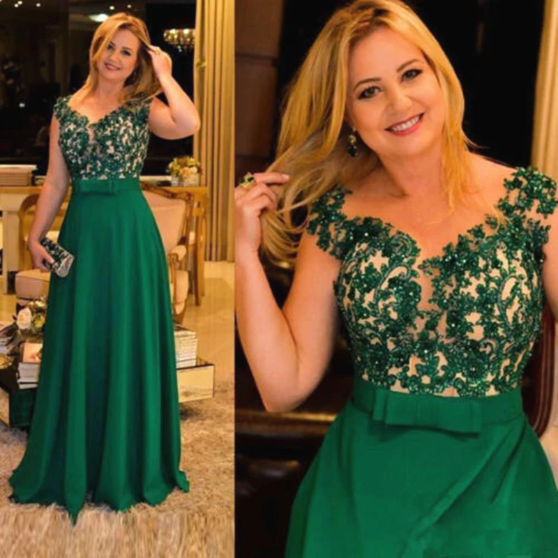 Top Trends: Dark Green Lace Mother Of The Bride Dresses Plus Size Cap Sleeve Floor Length Wedding Party Women Formal Evening Prom Gowns Shoppable Styles