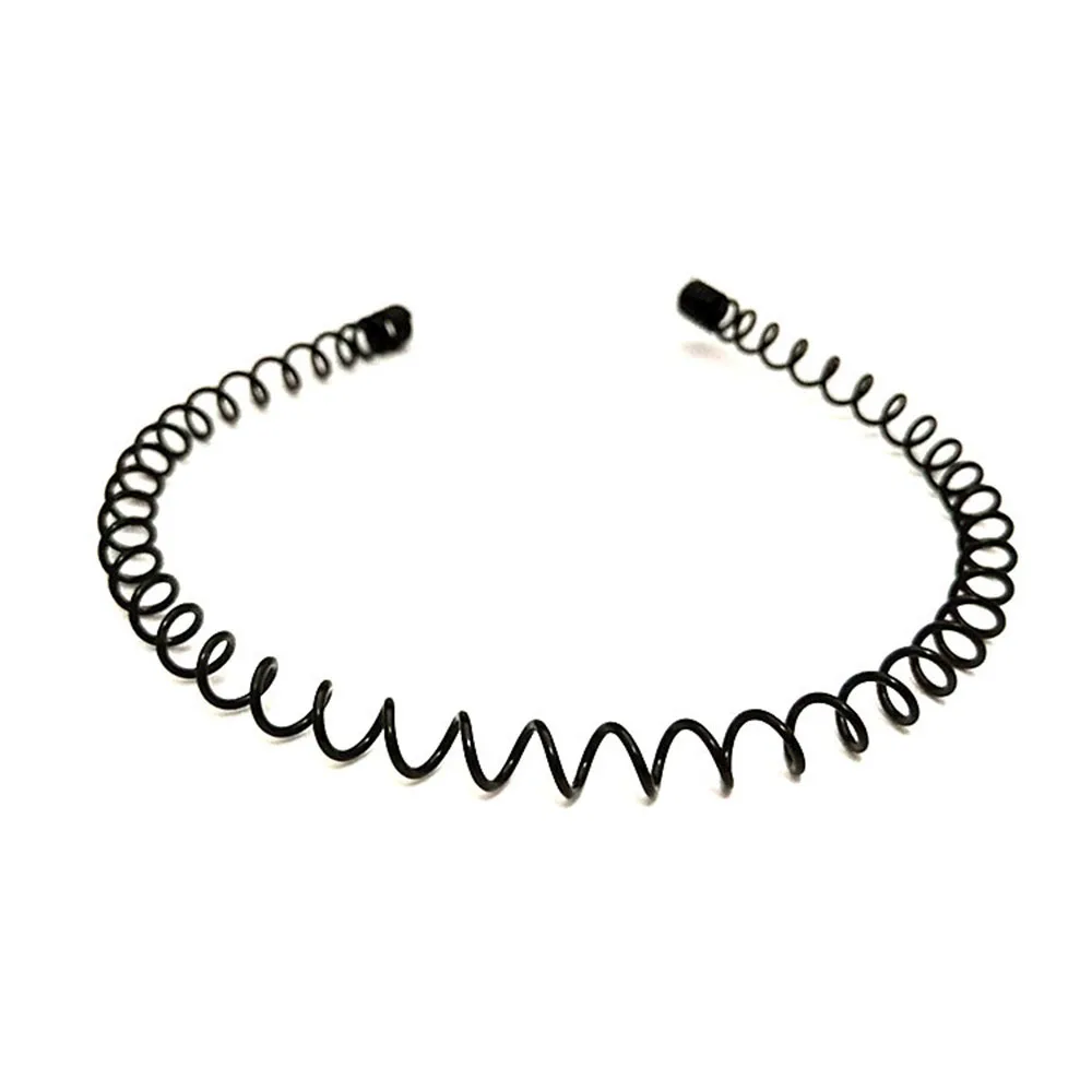 Top Trends: Hair Band For Women Men Wave Shaped Hairband Face Washing Headdress Unisex Hair Hoop Non Slip Black Metal Spiral Headbands Shoppable Styles - Image 4