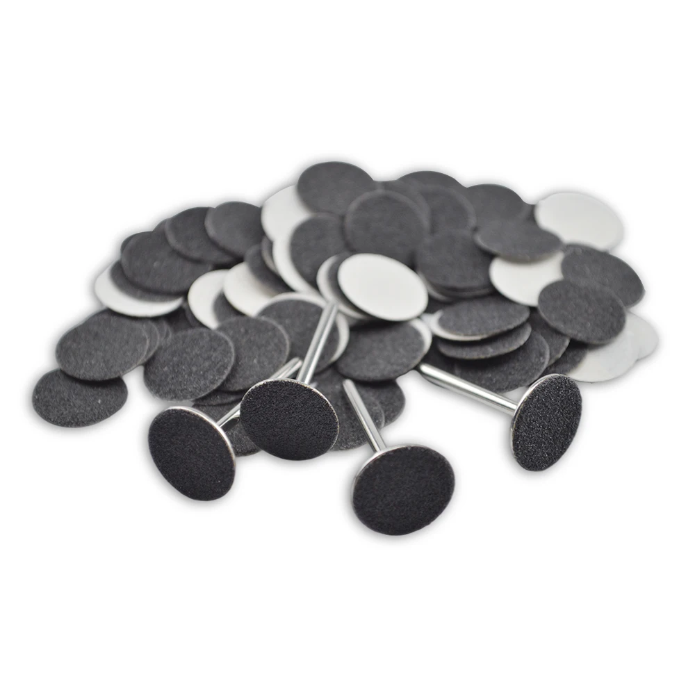 Top Trends: NAILTOOLS Black Sanding Paper 100 / pcs Pedicure Foot Care Tools 15mm 20mm 25mm Nail Drill Bit Disk Disc Salon Calluse Replaceable Shoppable Styles