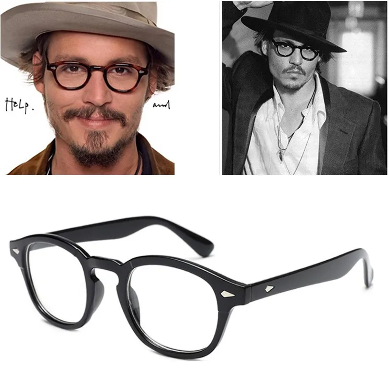 Top Trends: Johnny Depp Eyeglasses Men Spectacle Frame Lemtosh Style Glasses Transparent Lens Brand Designer Computer Male Round Vintage Shoppable Styles