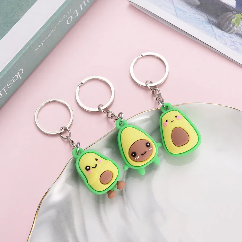 Top Trends: Cartoon Fruit Keychain Avocado Pineapple Watermelon Key Pendant Children Backpack Bag Key Cute Chain Doll Accessories Shoppable Styles