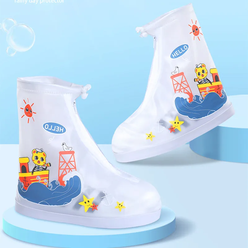 Top Trends: Children's Rain Boot Covers Kids Girls Boys Non-Slip Thickened Student Wear-Resistant Rain Boot Shoes Covers Cartoon Shoes Cover Shoppable Styles