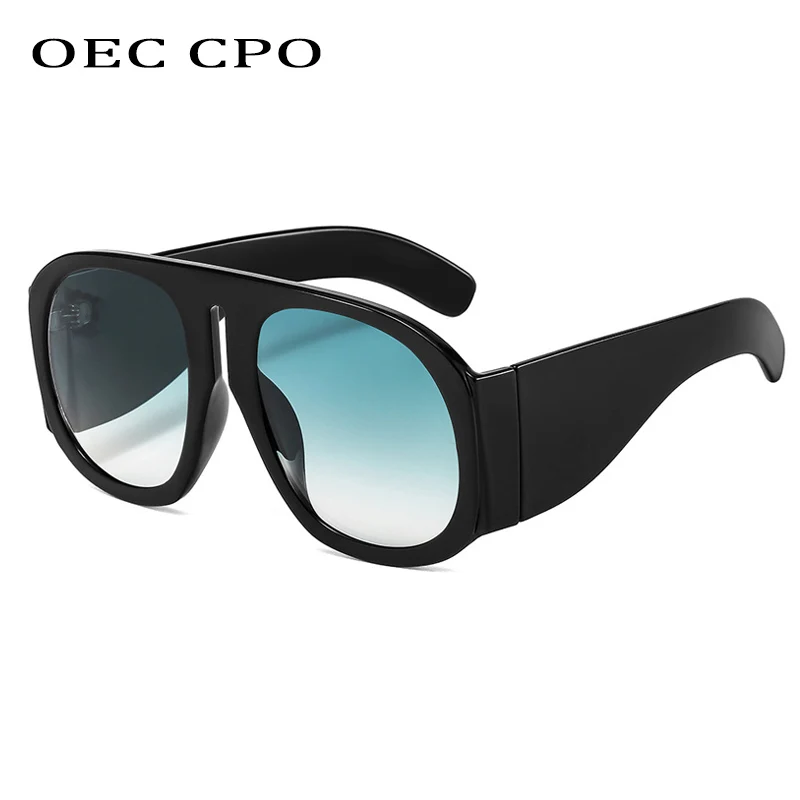 Top Trends: OEC CPO Oversized Square Goggle Sunglasses Women Steampunk Big Frame Gradient Lens Sun Glasses Female Eyeglass Oculos De Sol Shoppable Styles