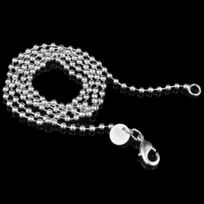 Top Trends: Aravant 925 Silver 2MM Bead Chain Necklace For Women Fashion Jewelry Gifts Shoppable Styles - Image 4