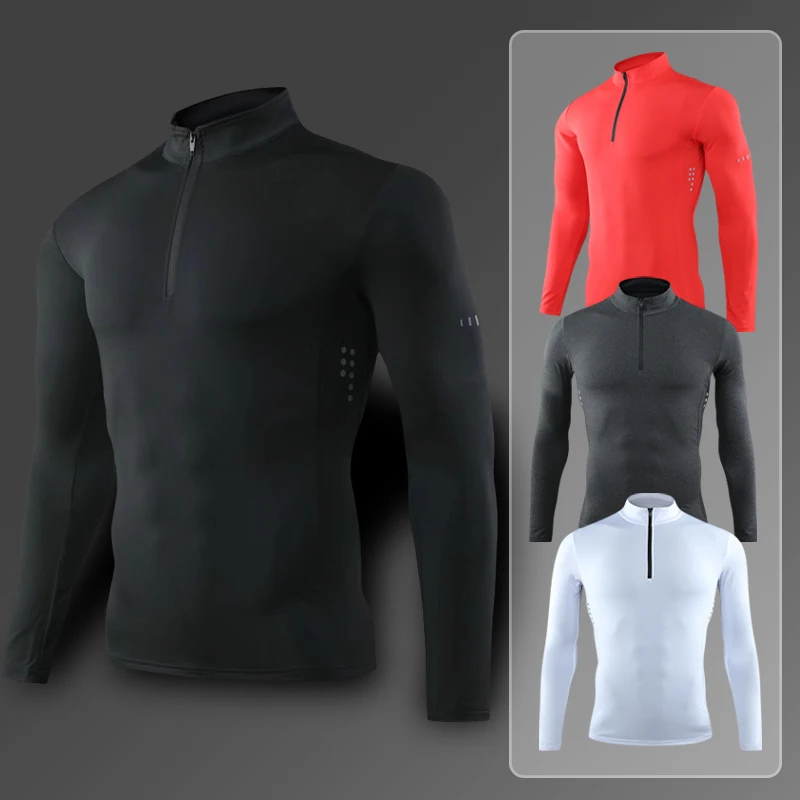 Top Trends: Men Tight Sport T-Shirt Long Sleeve Gym Running Clothing Fitness Compression Sportswear Zip Pullover Hiking Rashgard Sweatshirt Shoppable Styles - Image 5