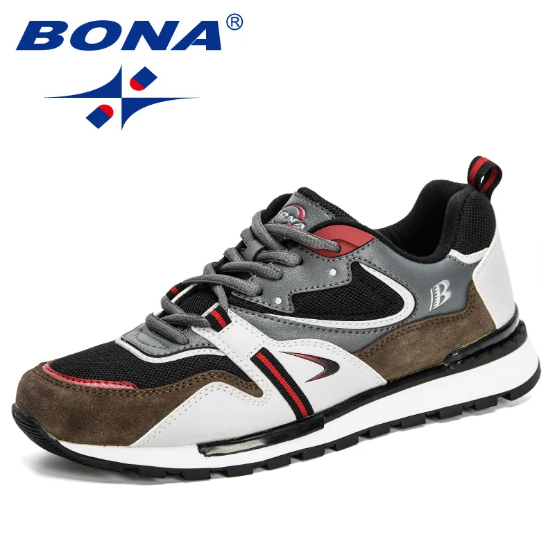 Top Trends: BONA New Designers Action Leather Sport Shoes Man Sneakers Running Shoes Men Tennis Male Walking Footwear Trendy Fitness Shoppable Styles